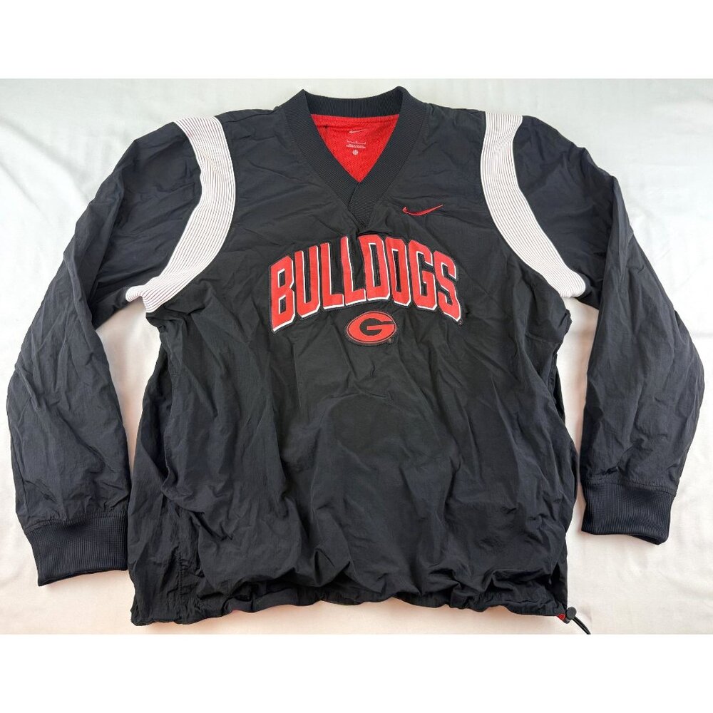 Nike Center Swoosh Georgia Bulldogs UGA Windbreaker Pullover Size Large